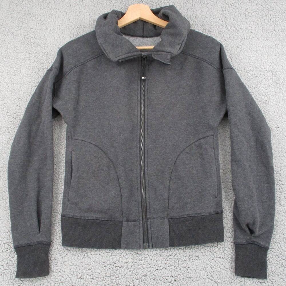 Lululemon Women's Hug It Out Jacket in Heathered Speckled Black/ Gray Size US 4